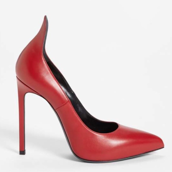 Saint Laurent Shoes - Authentic Saint Laurent red Paris Thorn high heel